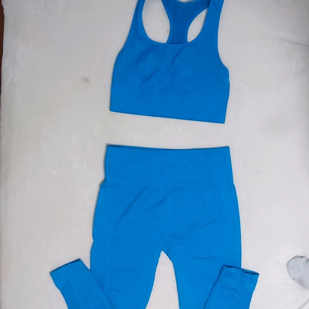 Fabletics workout set small bra/medium pants